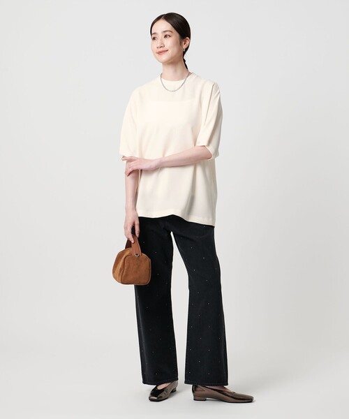 UNITED ARROWS(ユナイテッドアローズ)の「ポリエステル Tブラウス ‐ウォッシャブル‐(シャツ/ブラウス・レディース・オフホワイト/ブラック/レッド・FREE)」の5枚目の写真