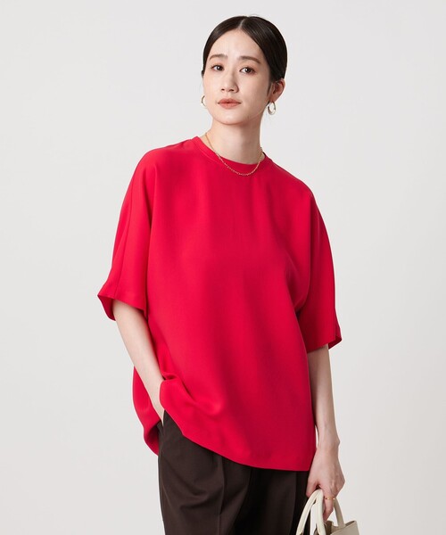 UNITED ARROWS(ユナイテッドアローズ)の「ポリエステル Tブラウス ‐ウォッシャブル‐(シャツ/ブラウス・レディース・オフホワイト/ブラック/レッド・FREE)」の9枚目の写真