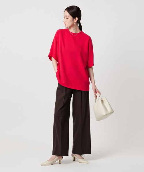 UNITED ARROWS(ユナイテッドアローズ)の「ポリエステル Tブラウス ‐ウォッシャブル‐(シャツ/ブラウス・レディース・オフホワイト/ブラック/レッド・FREE)」の10枚目の写真