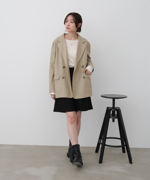 Bab（バブ）の「【セットアップ対応可】ドットダメージテーラードジャケット（テーラードジャケット・レディース・ブラック/ベージュ/インディゴブルー・M）」の8枚目の写真