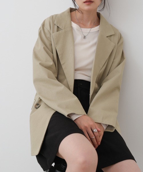 Bab（バブ）の「【セットアップ対応可】ドットダメージテーラードジャケット（テーラードジャケット・レディース・ブラック/ベージュ/インディゴブルー・M）」の11枚目の写真