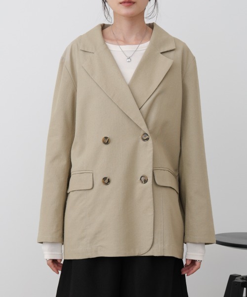 Bab（バブ）の「【セットアップ対応可】ドットダメージテーラードジャケット（テーラードジャケット・レディース・ブラック/ベージュ/インディゴブルー・M）」の12枚目の写真