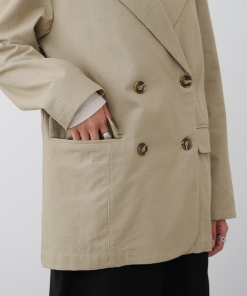 Bab（バブ）の「【セットアップ対応可】ドットダメージテーラードジャケット（テーラードジャケット・レディース・ブラック/ベージュ/インディゴブルー・M）」の14枚目の写真