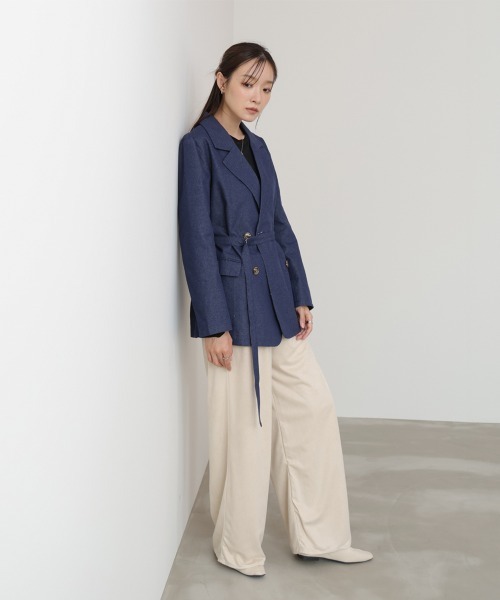 Bab（バブ）の「【セットアップ対応可】ドットダメージテーラードジャケット（テーラードジャケット・レディース・ブラック/ベージュ/インディゴブルー・M）」の19枚目の写真