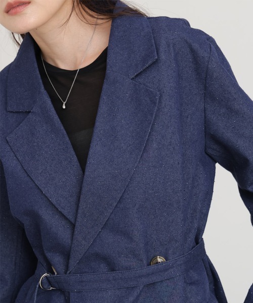 Bab（バブ）の「【セットアップ対応可】ドットダメージテーラードジャケット（テーラードジャケット・レディース・ブラック/ベージュ/インディゴブルー・M）」の21枚目の写真