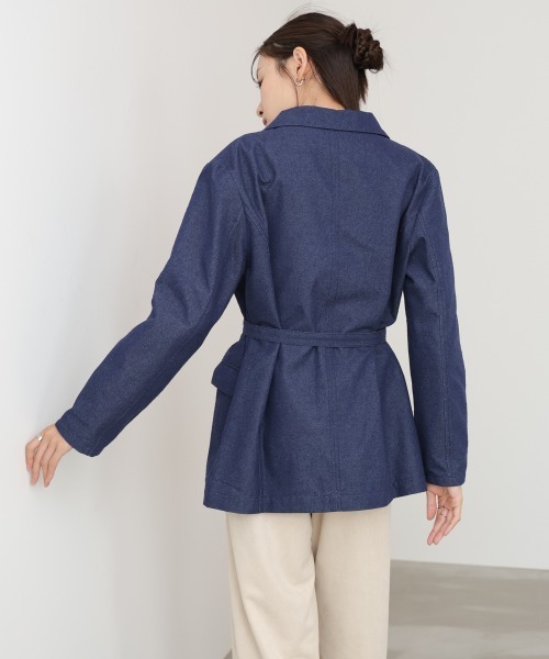 Bab（バブ）の「【セットアップ対応可】ドットダメージテーラードジャケット（テーラードジャケット・レディース・ブラック/ベージュ/インディゴブルー・M）」の22枚目の写真