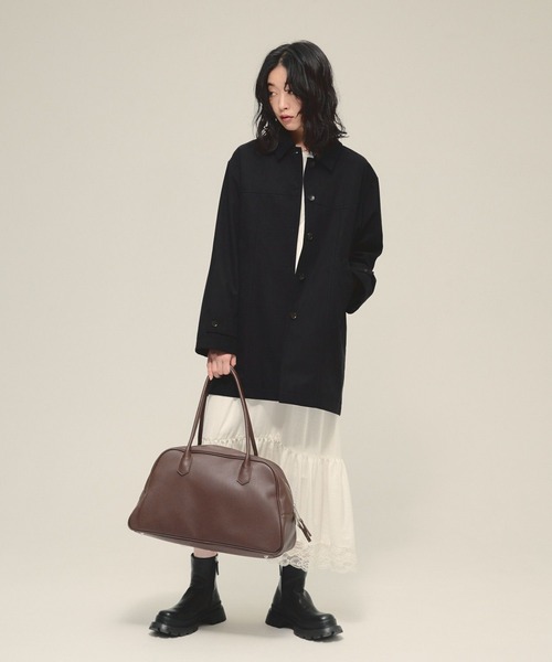 セール】【eL】Suede Single Coat/580106（ステンカラーコート）｜eL