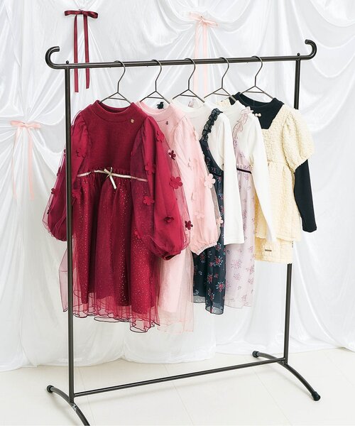 apres les cours（アプレレクール）の「ヴィンテージフラワーワンピース＿アプレレクールマシェリ（ワンピース・キッズ・ピンク/ブラック・140/130/120/110/100/90/80）」の5枚目の写真