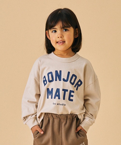 FOV（フォブ）の「フォブ BONJOURMATE L/S Tシャツ（Tシャツ/カットソー・キッズ・ホワイト/ベージュ系その他/チャコールグレー・L/XL/M）」の3枚目の写真