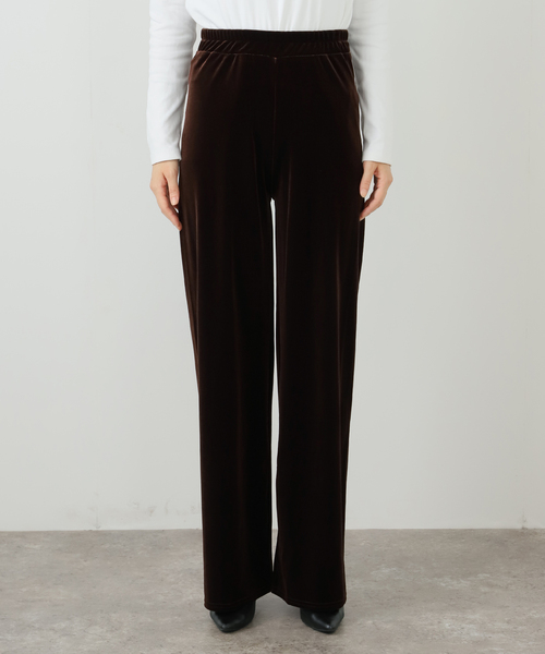 SIMONE WILD(シモーネワイルド)の「【SIMONE WILD/シモーネ ワイルド】VELVET COZY PANTS:パンツ(その他パンツ・レディース・ブラウン・SMALL)」の3枚目の写真
