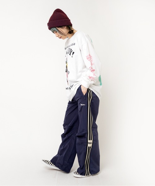 RNA（アールエヌエー）の「R4374 ワイドトラックパンツ（その他パンツ・レディース・ネイビー/レッド/ブラック・MEDIUM）」の15枚目の写真