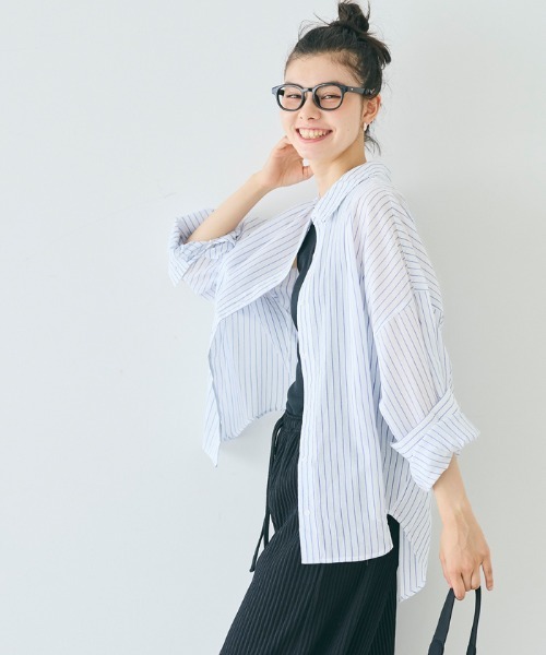 coca（coca）（コカ）の「シアーコットンビッグシャツ（シャツ/ブラウス・レディース・A/B・S/M/L）」の4枚目の写真