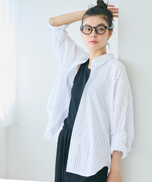 coca（coca）（コカ）の「シアーコットンビッグシャツ（シャツ/ブラウス・レディース・A/B・S/M/L）」の6枚目の写真