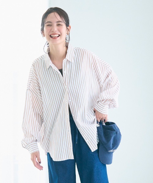 coca（coca）（コカ）の「シアーコットンビッグシャツ（シャツ/ブラウス・レディース・A/B・S/M/L）」の10枚目の写真