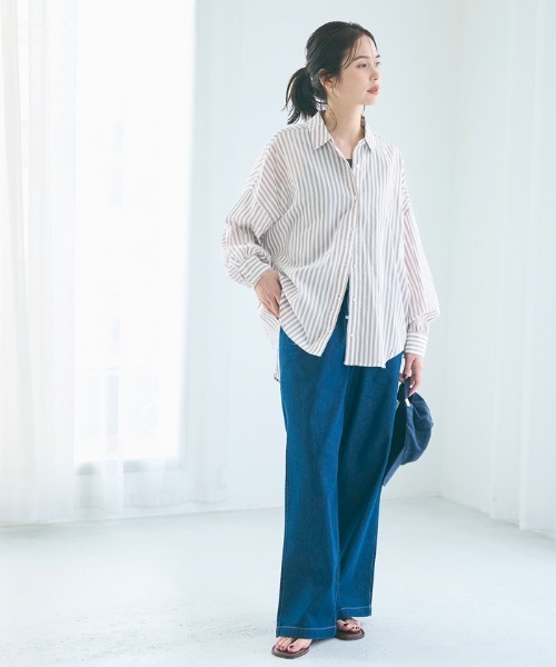 coca（coca）（コカ）の「シアーコットンビッグシャツ（シャツ/ブラウス・レディース・A/B・S/M/L）」の12枚目の写真