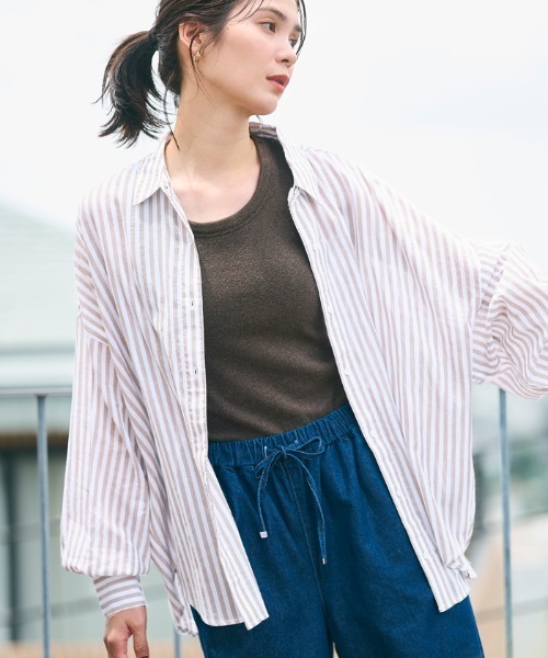 coca（coca）（コカ）の「シアーコットンビッグシャツ（シャツ/ブラウス・レディース・A/B・S/M/L）」の16枚目の写真