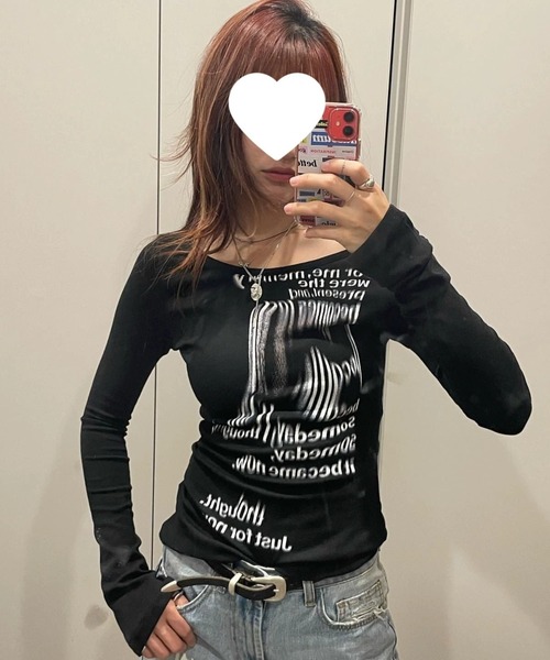 セール】蜃気楼 ロゴ ロンT トップス（Tシャツ/カットソー