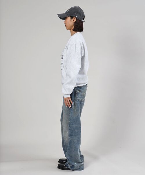 FFEIN（フェイン）の「【FFEIN（フェイン）】ヘビーウエイトサークルロゴスウェット / 裏起毛 スウェット クルーネック ワンポイント プリント（スウェット・メンズ・ネイビー/ブラック/ワイン/ブラウン/アッシュグレー・MEDIUM/LARGE/SMALL）」の13枚目の写真