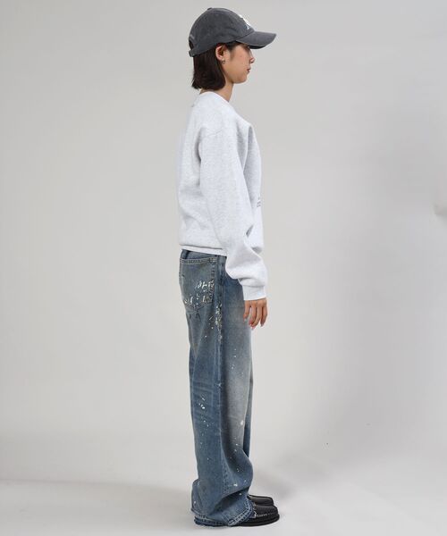 FFEIN（フェイン）の「【FFEIN（フェイン）】ヘビーウエイトサークルロゴスウェット / 裏起毛 スウェット クルーネック ワンポイント プリント（スウェット・メンズ・ネイビー/ブラック/ワイン/ブラウン/アッシュグレー・MEDIUM/LARGE/SMALL）」の15枚目の写真