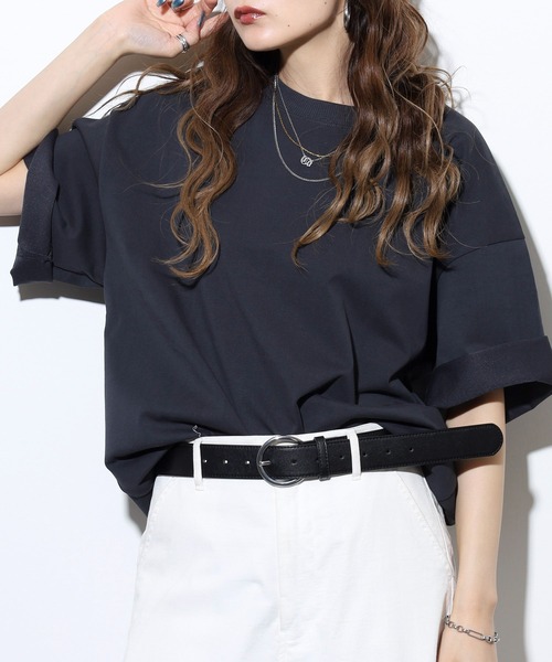 Sunny Smith(サニースミス)の「SUNNY SMITH SunnySmith無地ボディプレーティング天竺Tシャツ(Tシャツ/カットソー・メンズ・チャコール・L)」の1枚目の写真
