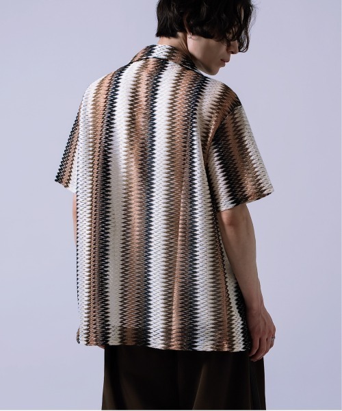 Crownor(クラウノアー)の「レース編み デザイン シャツ(シャツ/ブラウス・メンズ・カーキ/ブラック・LARGE/MEDIUM)」の15枚目の写真