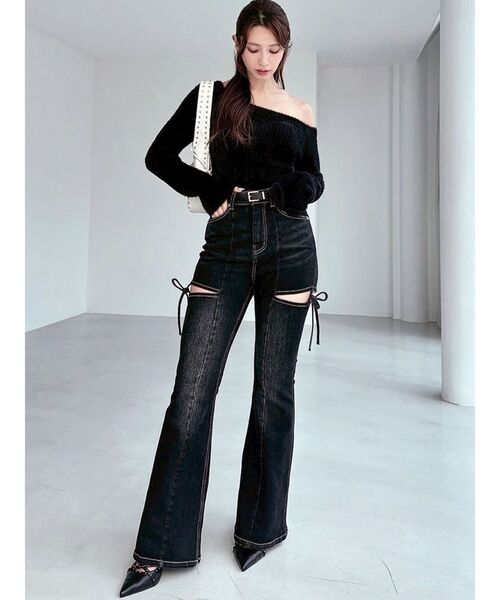 RESEXXY（リゼクシー）の「スタッズポイントビッグリボンバッグ（ショルダーバッグ・レディース・レッド/ブラック/アイボリー・FREE）」の6枚目の写真