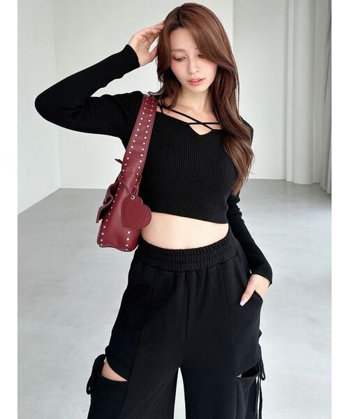 RESEXXY（リゼクシー）の「スタッズポイントビッグリボンバッグ（ショルダーバッグ・レディース・レッド/ブラック/アイボリー・FREE）」の8枚目の写真