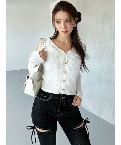 RESEXXY（リゼクシー）の「スタッズポイントビッグリボンバッグ（ショルダーバッグ・レディース・レッド/ブラック/アイボリー・FREE）」の18枚目の写真