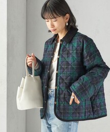 【SHIPS】チェック柄フード付きコート COO+i コート チェスターコート チェック柄ショートコート