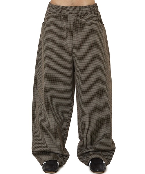 OY（オーワイ）の「『OY/オーワイ』O LOGO CHECK TRACK PANTS/O ロゴチェックトラックパンツ（その他パンツ・レディース・ブラウン/ブラック・L/M）」の9枚目の写真