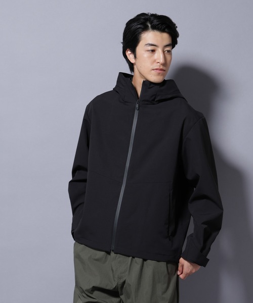 NANO universe（ナノユニバース）の「３レイヤーフーディブルゾン（ブルゾン・メンズ・ブラック/ダークカーキ・S/M/L）」の3枚目の写真