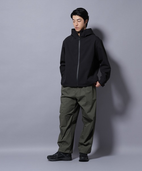 NANO universe（ナノユニバース）の「３レイヤーフーディブルゾン（ブルゾン・メンズ・ブラック/ダークカーキ・S/M/L）」の7枚目の写真