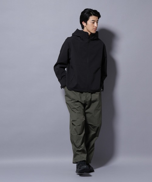 NANO universe（ナノユニバース）の「３レイヤーフーディブルゾン（ブルゾン・メンズ・ブラック/ダークカーキ・S/M/L）」の8枚目の写真