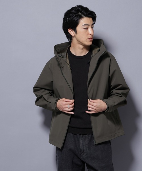 NANO universe（ナノユニバース）の「３レイヤーフーディブルゾン（ブルゾン・メンズ・ブラック/ダークカーキ・S/M/L）」の10枚目の写真