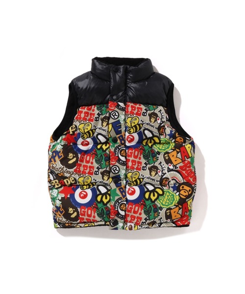 BAPE MILO ASSORTED REVERSIBLE DOWN VEST（ダウンベスト）｜A BATHING
