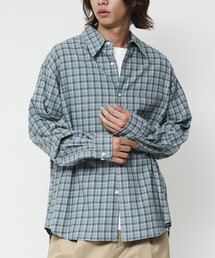 限定展開 Relax Fit リラックスフィット レギュラーカラー ネル チェックシャツ