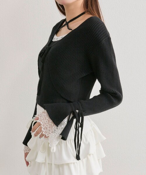 OLIVE des OLIVE（オリーブデオリーブ）の「【アンサンブル対応】ボレロアンサンブル（カーディガン/ボレロ・レディース・ブラック/オフホワイト/ブルー/モカ・FREE）」の19枚目の写真