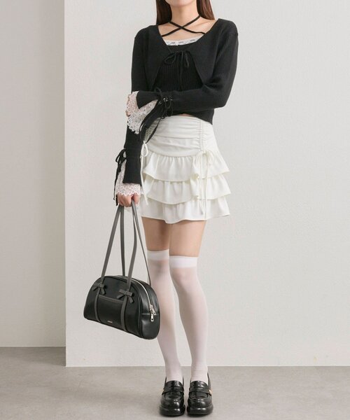 OLIVE des OLIVE（オリーブデオリーブ）の「【アンサンブル対応】ボレロアンサンブル（カーディガン/ボレロ・レディース・ブラック/オフホワイト/ブルー/モカ・FREE）」の20枚目の写真