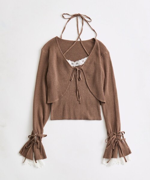 OLIVE des OLIVE（オリーブデオリーブ）の「【アンサンブル対応】ボレロアンサンブル（カーディガン/ボレロ・レディース・ブラック/オフホワイト/ブルー/モカ・FREE）」の14枚目の写真