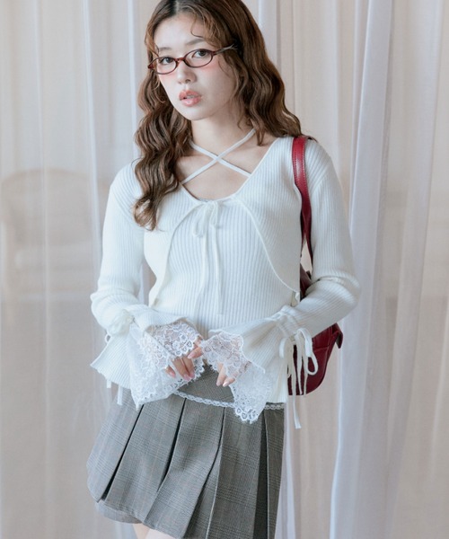 OLIVE des OLIVE（オリーブデオリーブ）の「【アンサンブル対応】ボレロアンサンブル（カーディガン/ボレロ・レディース・ブラック/オフホワイト/ブルー/モカ・FREE）」の2枚目の写真