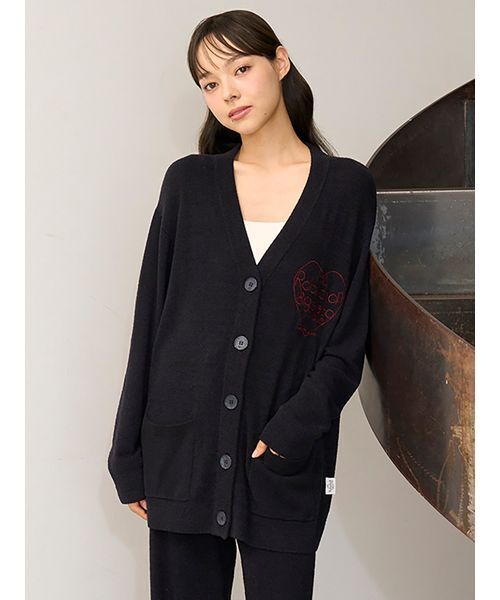 JOEL ROBUCHON】スムーズィーシルクカーディガン（ルームウェア