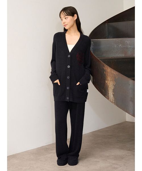 JOEL ROBUCHON】スムーズィーシルクカーディガン（ルームウェア