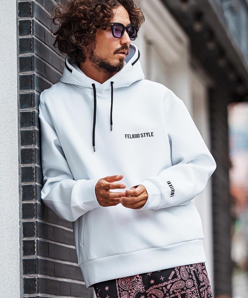 mpa3929-Distinctive Cardboard Knit Parka パーカー(F25F140