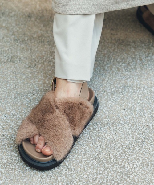 セール】ファーサンダル（サンダル）｜Gready Brilliant（グレディ