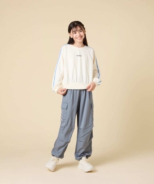 a.v.v（アーヴェヴェ）の「[130-160]配色ラインロンＴ（Tシャツ/カットソー・キッズ・アイボリー/ライトグレー・130/140/160/150）」の19枚目の写真