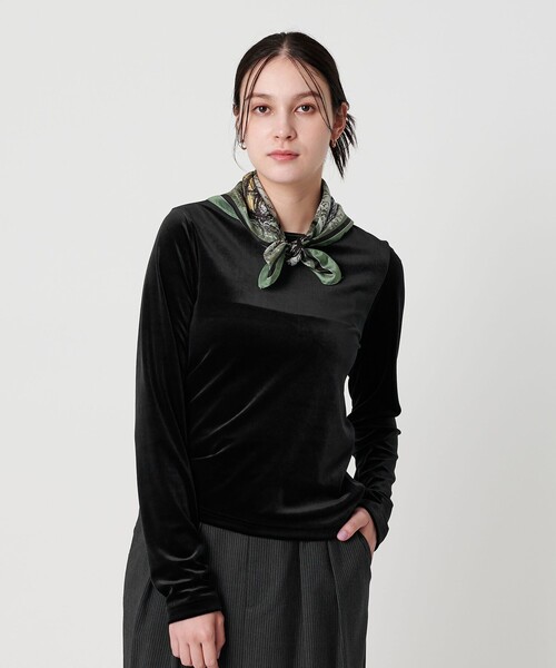BEAUTY&YOUTH UNITED ARROWS（ビューティーアンドユースユナイテッドアローズ）の「ポリエステルブレンド ベロアロングスリーブ Tシャツ（Tシャツ/カットソー・レディース・モカ/オフホワイト/ブラック/ブラウン系・FREE）」の17枚目の写真