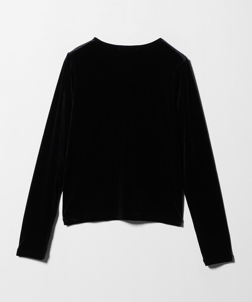 BEAUTY&YOUTH UNITED ARROWS（ビューティーアンドユースユナイテッドアローズ）の「ポリエステルブレンド ベロアロングスリーブ Tシャツ（Tシャツ/カットソー・レディース・モカ/オフホワイト/ブラック/ブラウン系・FREE）」の5枚目の写真