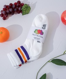 FRUIT OF THE LOOM（フルーツオブザルーム）の「Q FTL カラフルラインB / レディース / クォーター丈ソックス / ラインソックス（ソックス/靴下・メンズ）」