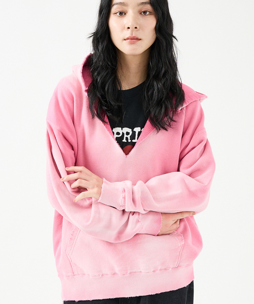 ❌ルージュ好き(❁ᴗ͈ˬᴗ͈)♡新品　ダークピンク系 Rouge vif la cle｜ルージュ・ヴィフ ラクレ（メンズ）のパーカー