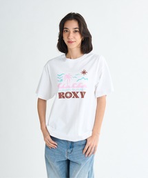 SUNNY SUNSET TEE /ロキシーフロントプリント半袖Tシャツ